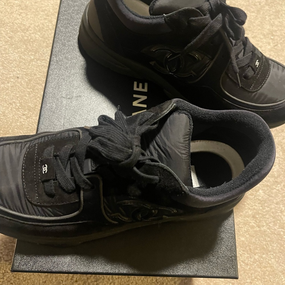 CHANEL Black Classic Sneakers